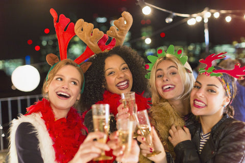 Female Employees at Christmas party