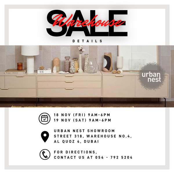 urban nest warehouse sale november 18-19 friday and saturday