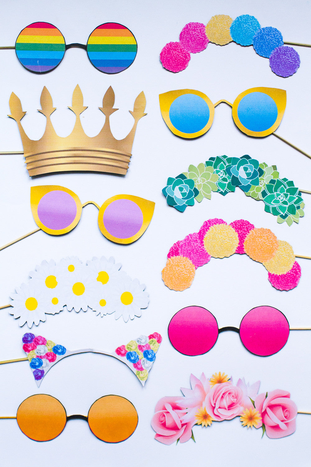 FESTIVAL THEMED PHOTO BOOTH PROPS PACK PRINTABLES Bespoke Bride