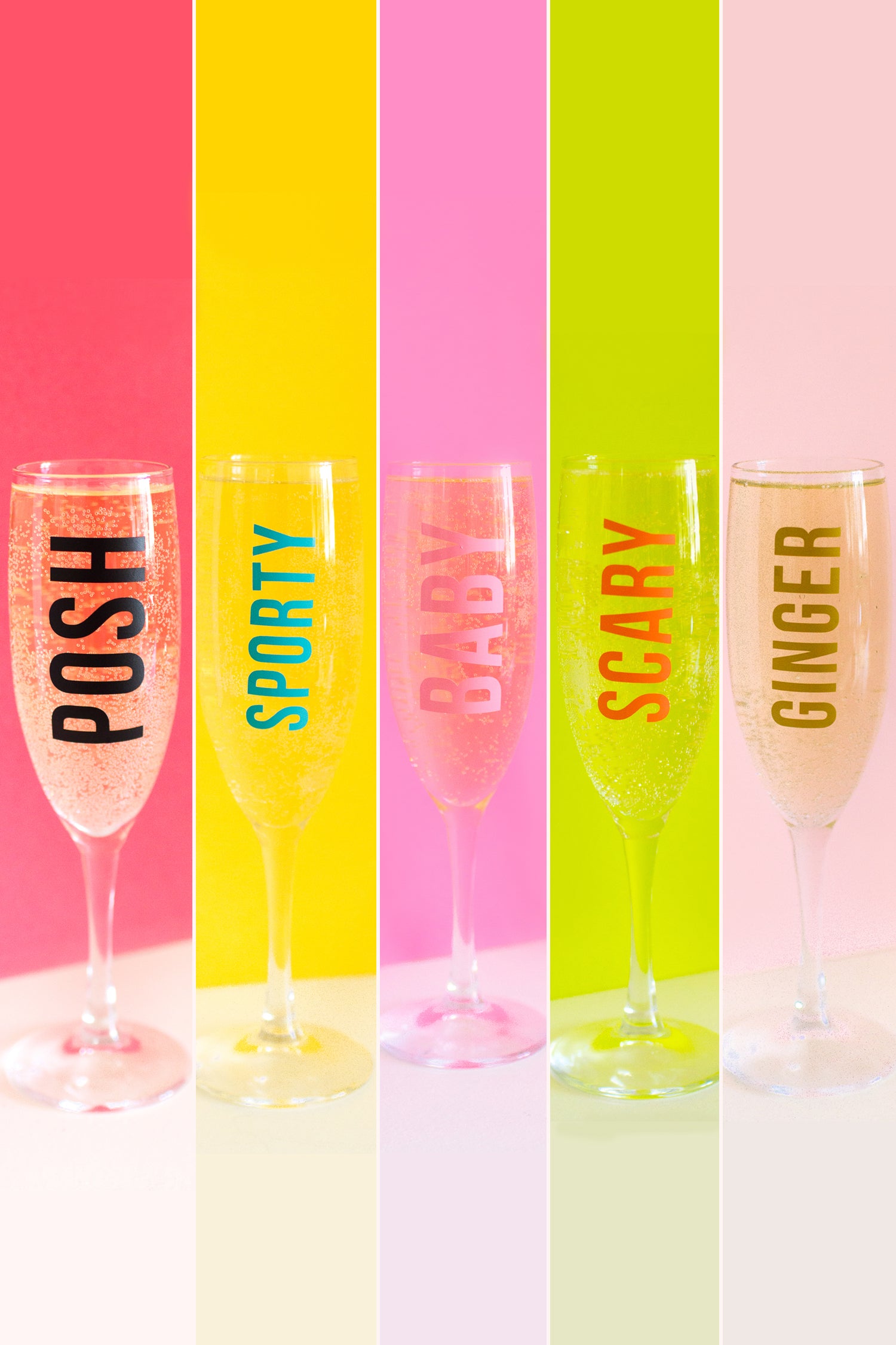 posh champagne glasses