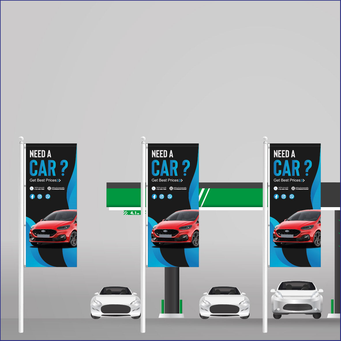 Flagpoles for Car Dealerships