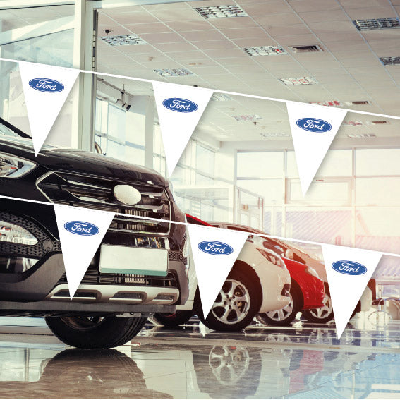 Custom printed bunting for Car dealerships