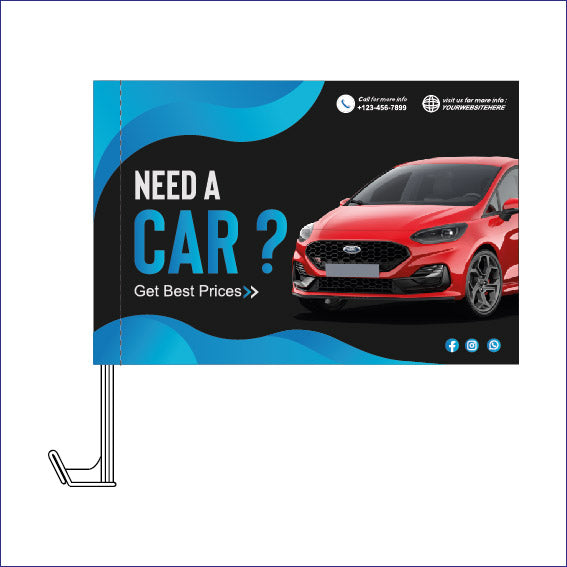 Custom printed Car Flags for Car dealerships