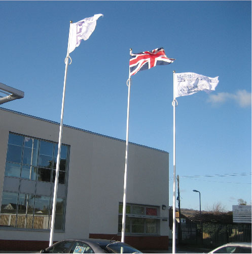 Step-tapered flagpoles