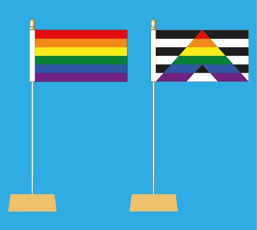 Pride table flags