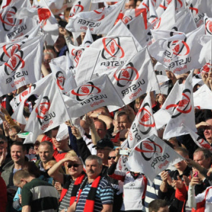 Supporters hand waving flags for large Sports Events