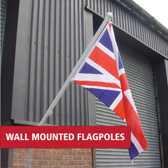 Wall mounted flagpoles