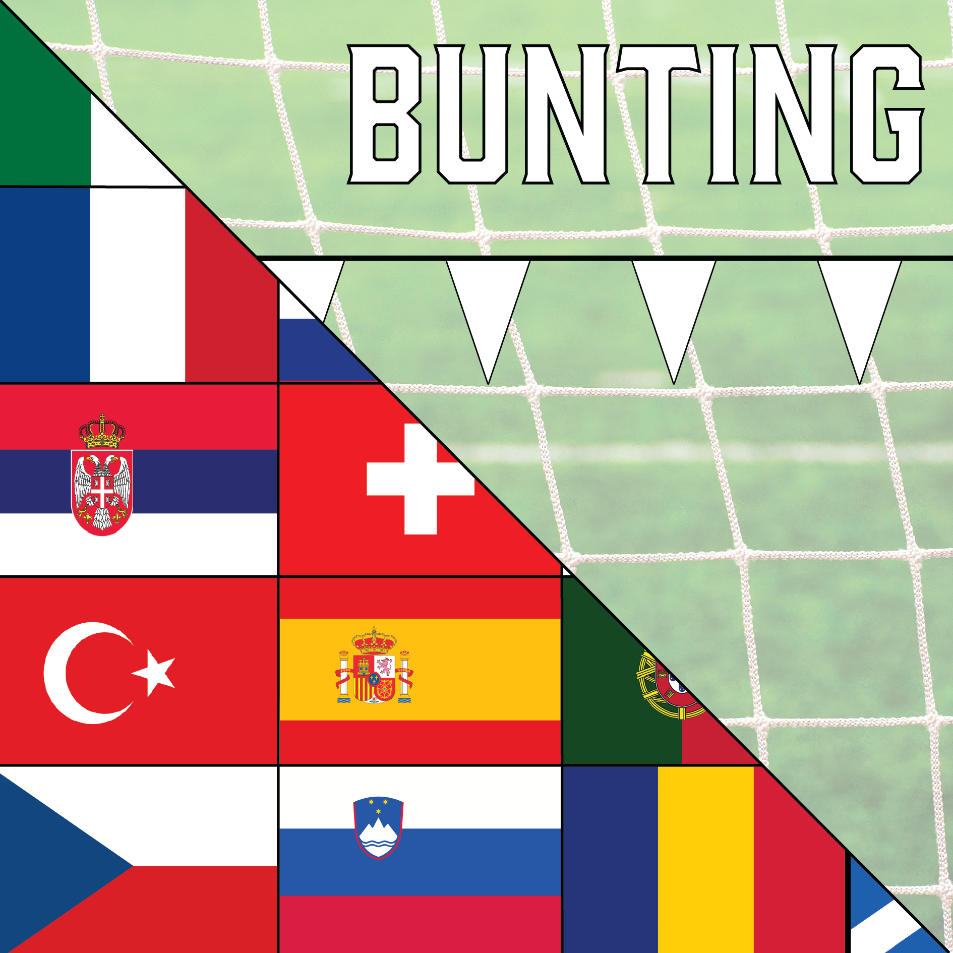 Bunting for Euro 2024