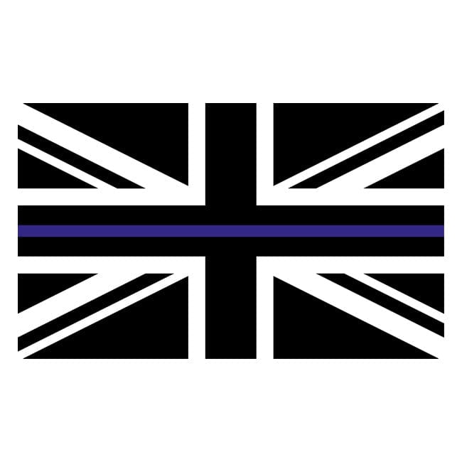 Black Union Flag with thin blue line – Flags and Flagpoles