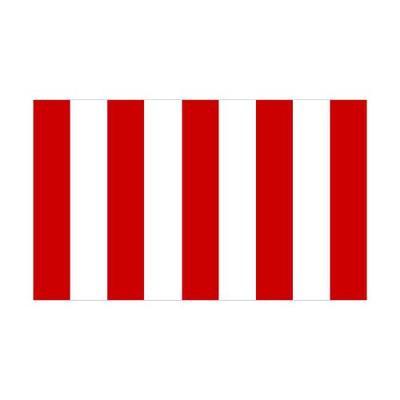 a flag with red and white stripes