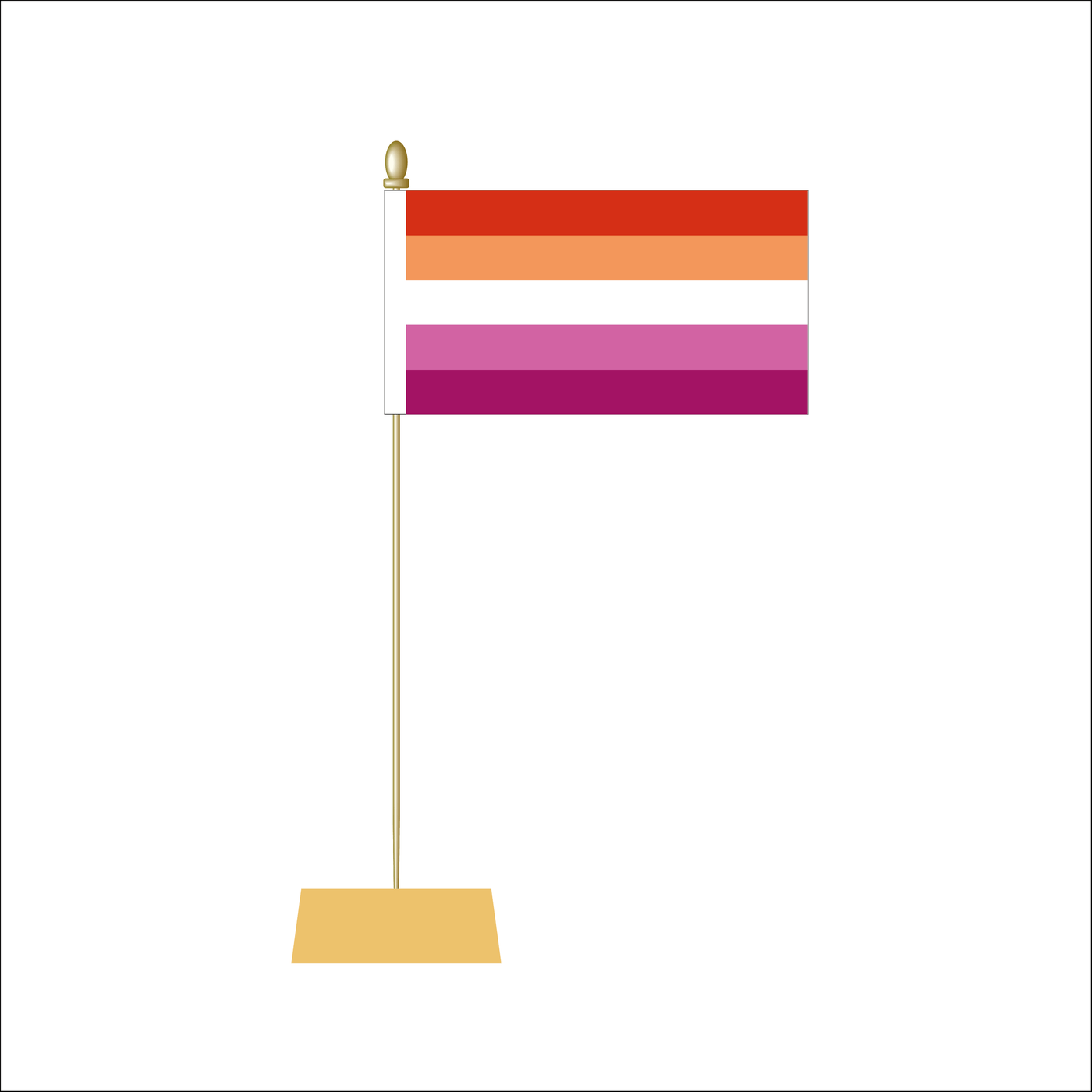 Sunset Lesbian Pride Table Flag Flags And Flagpoles