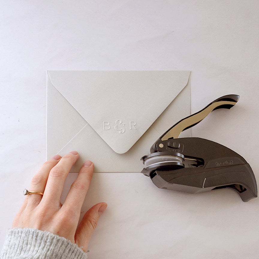 Embossed Envelope Flap | How to Use Your Heirloom Embosser | Heirloom Seals