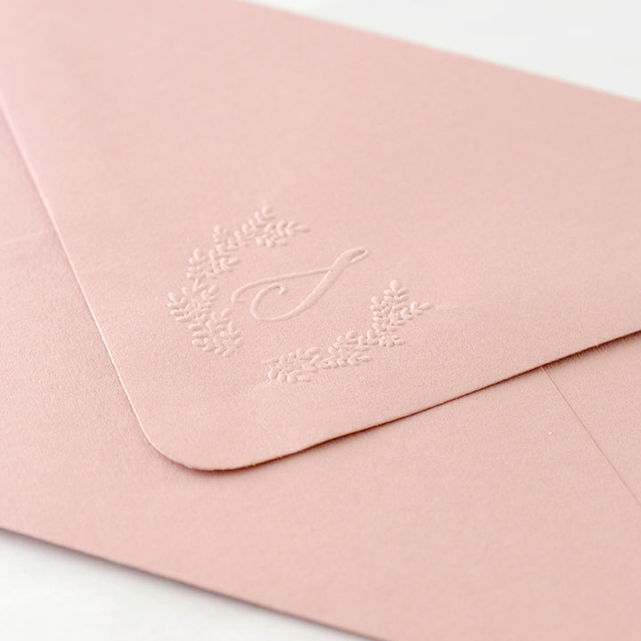 Botanical Monogram Embosser for Embossed Wedding Envelopes | Heirloom Seals