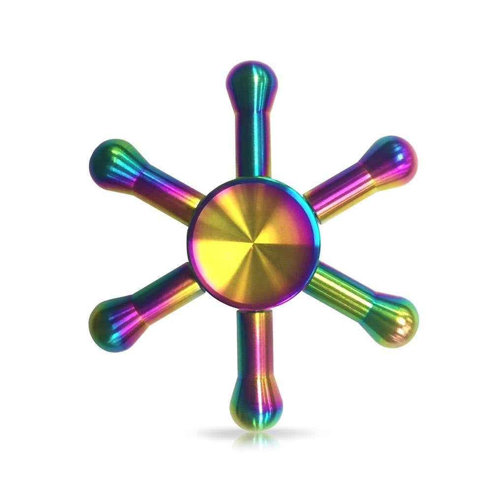 rainbow metallic fidget spinner