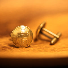 Cufflinks with Macau Coins