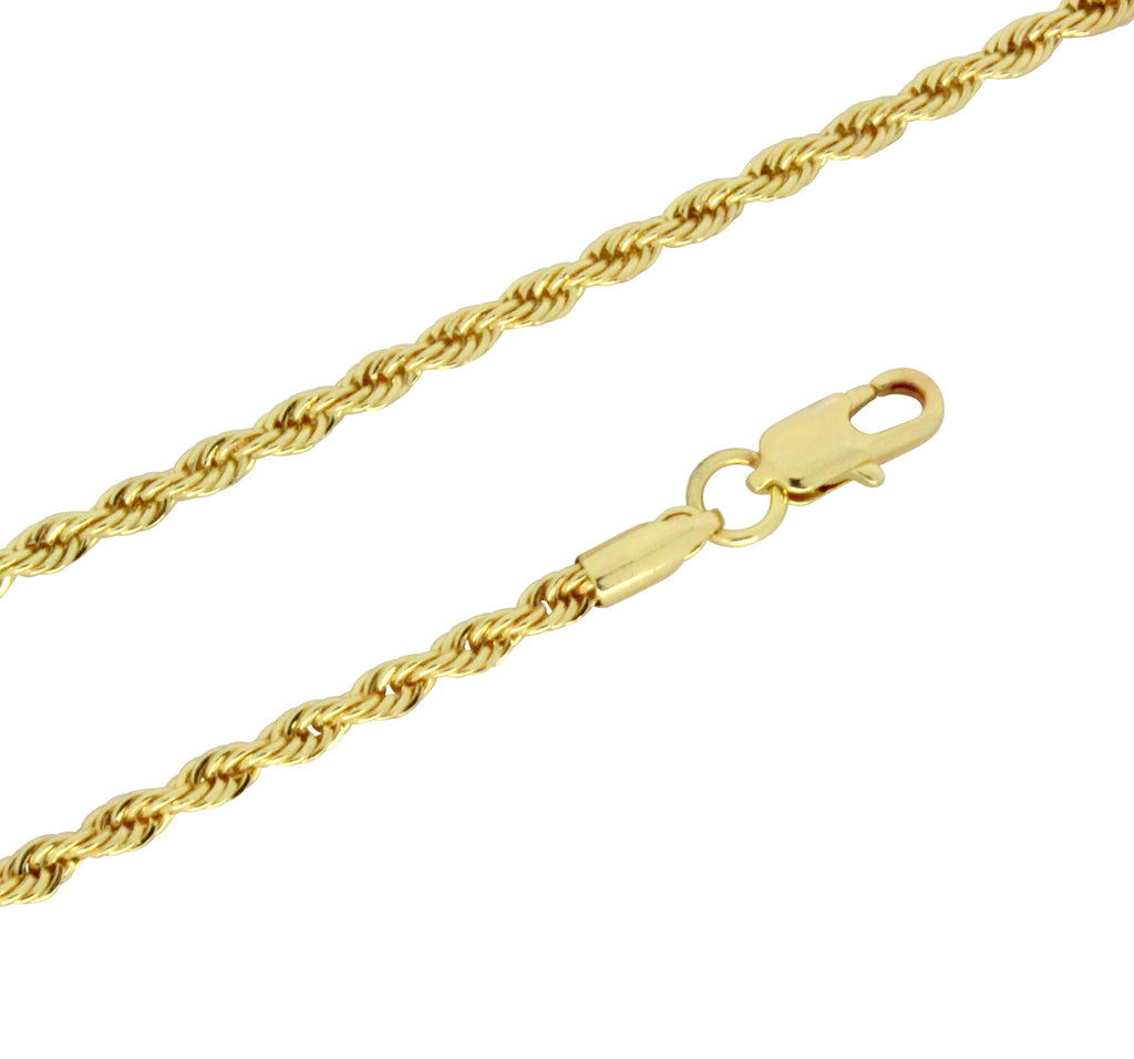 Thin 14k Gold Plated Rope Chain 