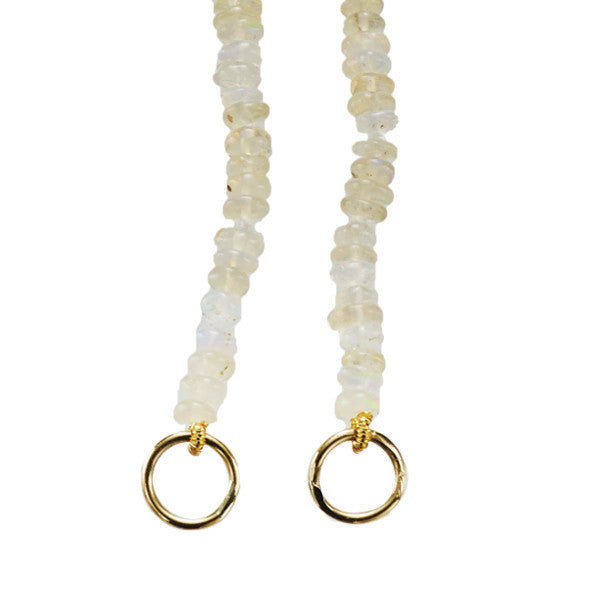 OPAL & GOLD HOOPS CHARM OPEN CHAIN rts