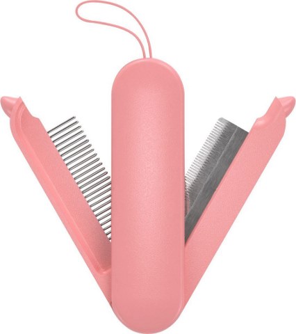 pet-life-joyne-multi-functional-2-in-1-swivel-travel-grooming-comb-and-deshedder