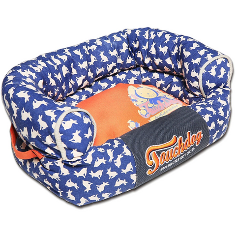 Touchdog Lazy-Bones Rabbit-Spotted Designer Couch Dog Bed