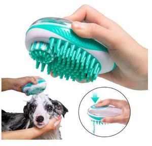 pet life swasher shampoo dispensing massage and bathing brush