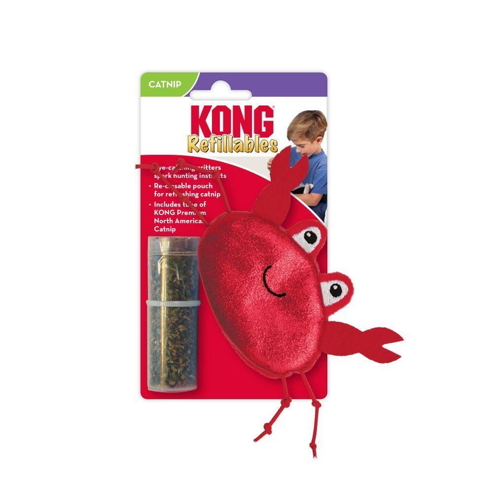 Kong Refillables Crab Plush Catnip Cat Toy