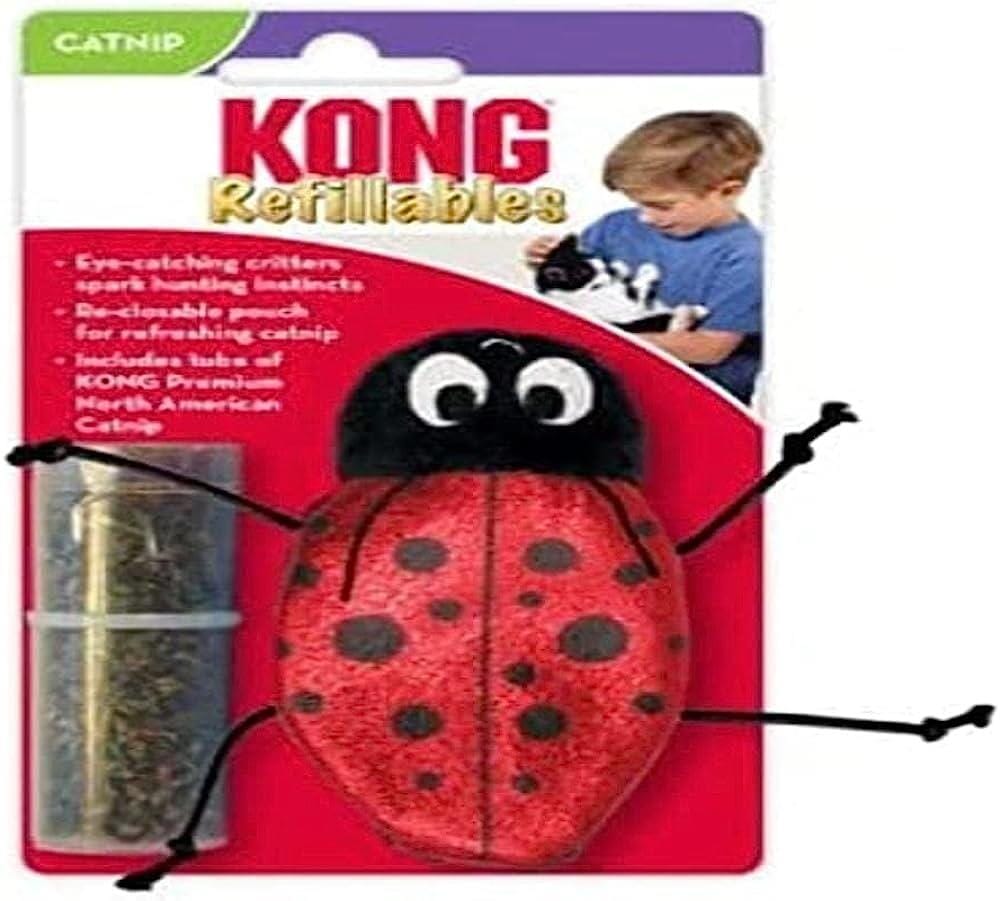 Kong Refillables Ladybug Plush Catnip Cat Toy