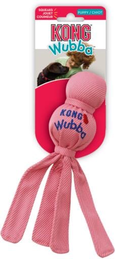 Kong Wubba Classic Puppy Squeak and Fetch Nylon Dog Toy