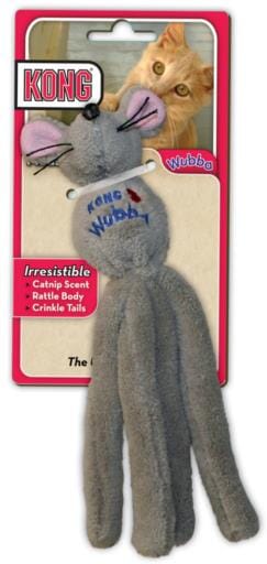 Kong Wubba Mouse Crinkle and Crackle Soft Plush Catnip Cat Toy