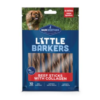 Barkworthies BW LB Beef Sticks with Collagen 10pk Natural Dog Chews -  