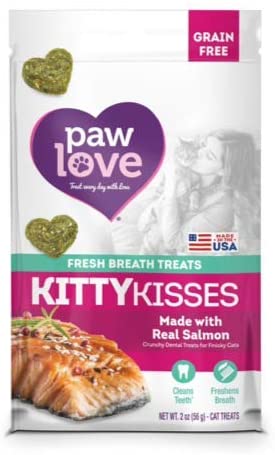 Barkworthies Paw Love Kitty Kisses  Dog Chew Treats - Salmon (2 oz)  