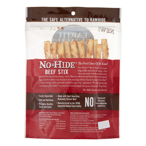 Earth Animal Dog Chews NO HIDE STIX Beef - 10 Piece