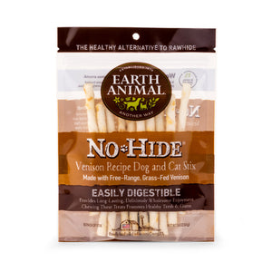 Earth Animal Dog Chews NO HIDE STIX Venison - 10 Count