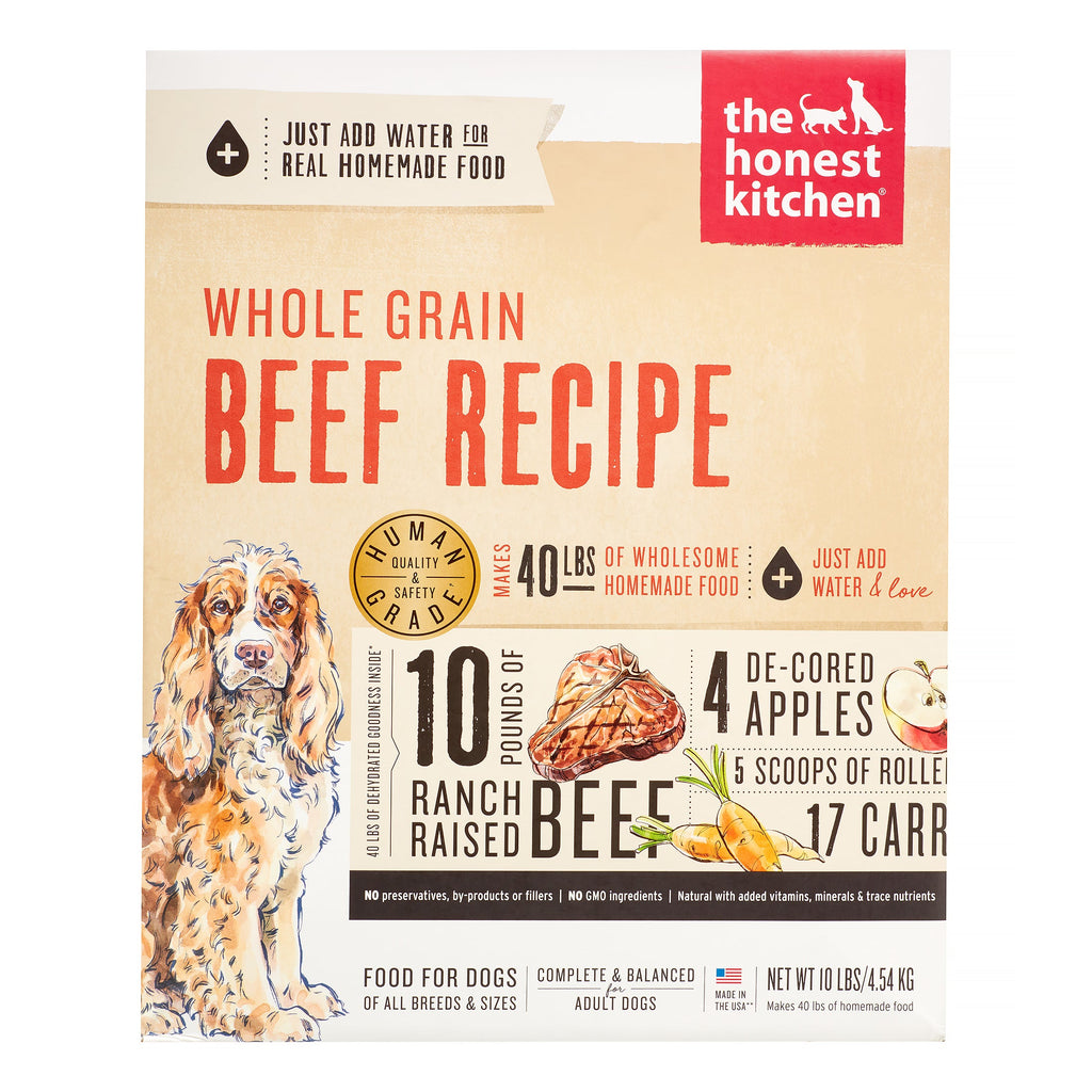 Honest Kitchen Whole Grain Beef Dehydrated Dog Food 10 Lb Box 111212 1024x ?v=1645584448