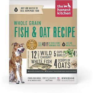 Honest Kitchen Whole Grain Fish Oats Dehydrated Dog Food - 10 lb Box  