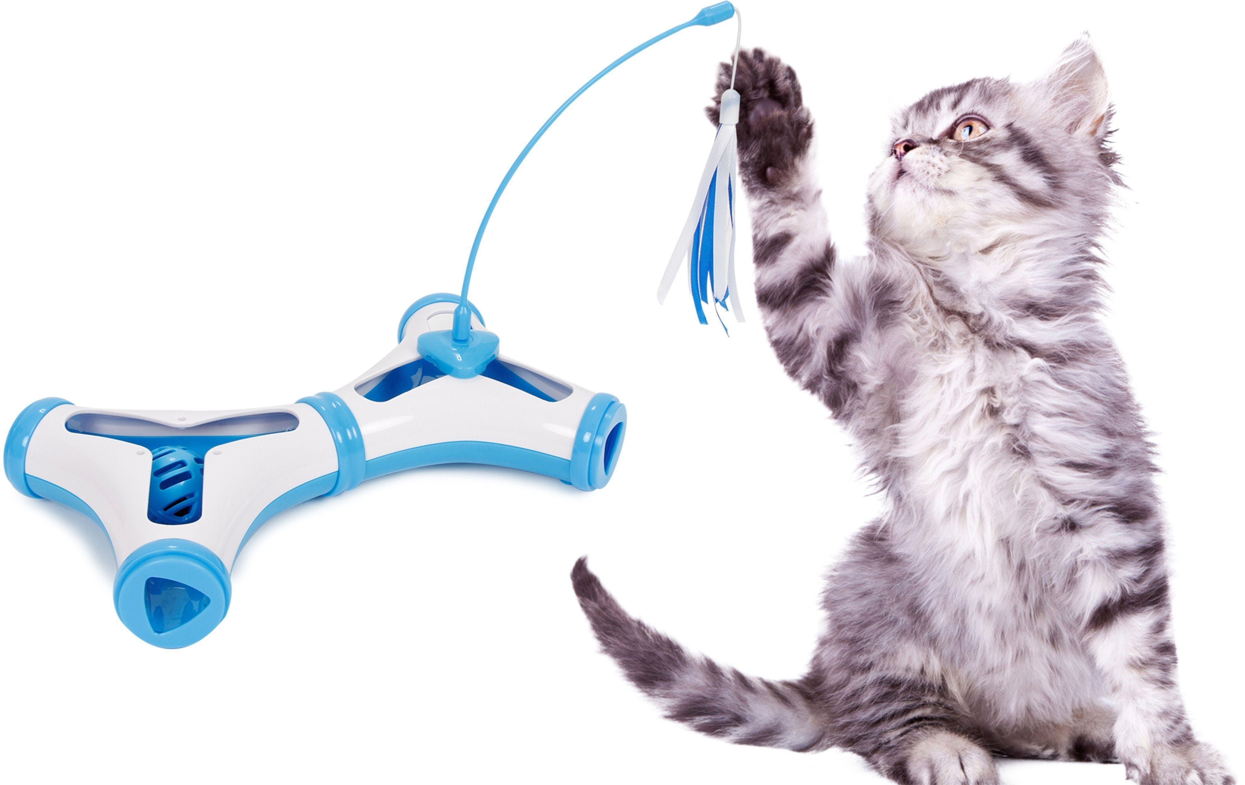 Pet Life 'Sticky-Swipe' Interactive Suction Cup Kitty Cat Toy - Black