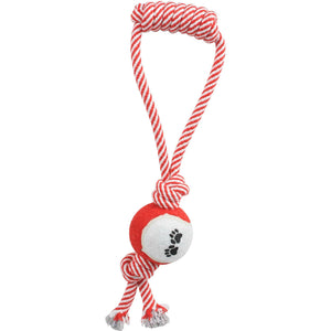 tennis ball rope dog toy