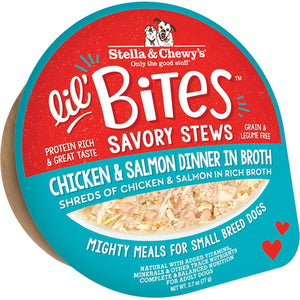 Stella & Chewy's Lil' Bites Stew Chicken Salmon Wet Dog Food - 2.7 Oz - Case of  12