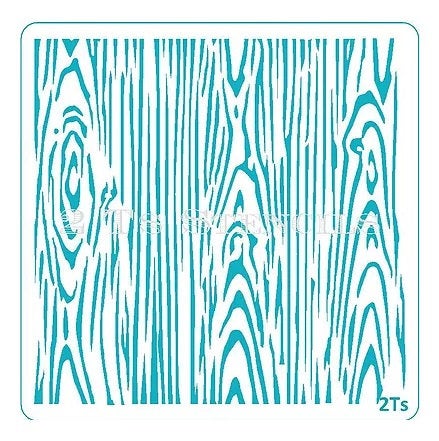 Wood Grain Background Stencil - 2 T's Stencils - Cookies Royal Icing Airbrush Cookie Decorating Cakes Etc