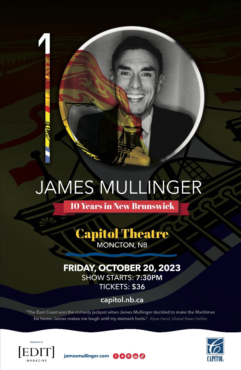 James Mullinger live at the Capitol Theatre in Moncton, New Brunswick