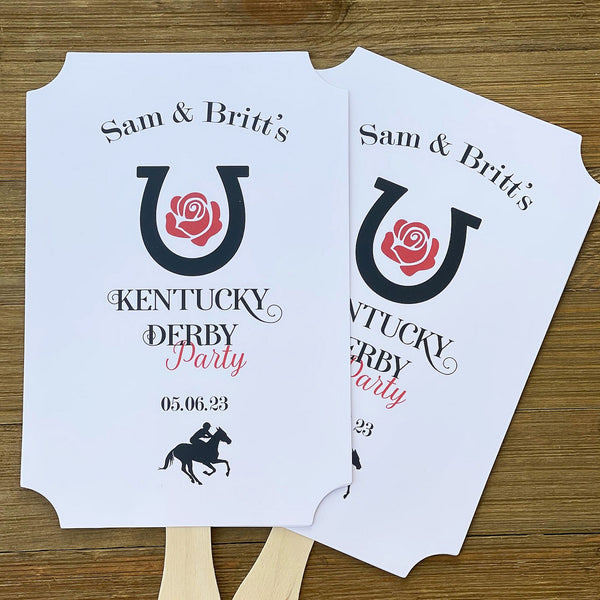 Kentucky Derby Party Hand Fans Auction Paddles LARGE EVENT Kits Derby Theme  Favor Customization Available Printed DIY Kit Mailed to You 