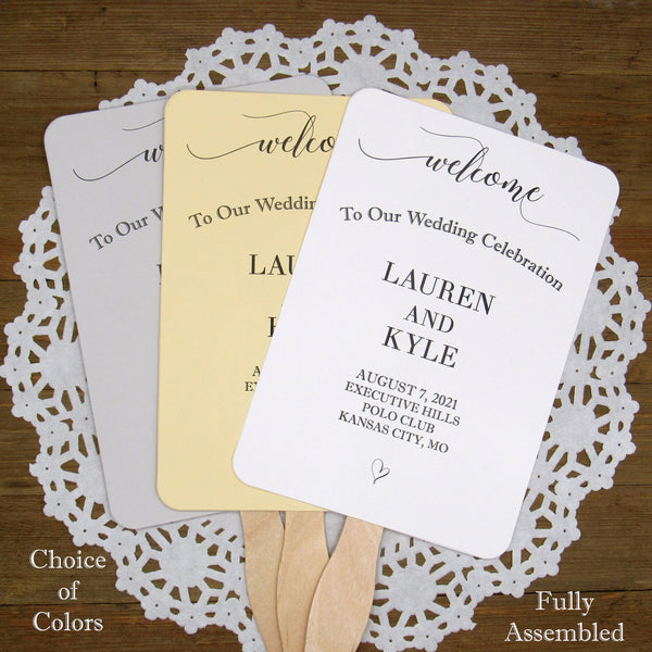 personalized fans for wedding favors