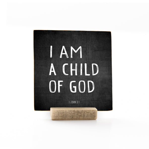 I am a child of God 4x4 canvas magnet 