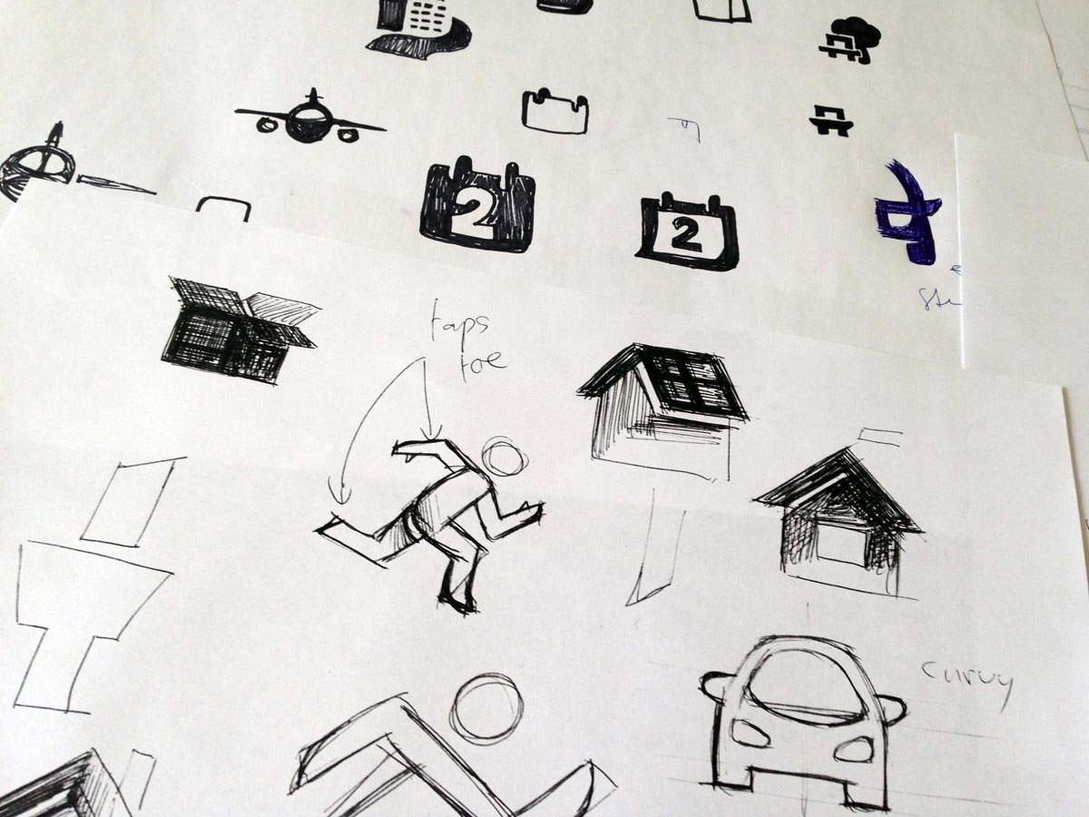 Handsketching process in the Studio to create custom icons for the Dutch Government. #Dutchicon #icondesign www.dutchicon.com
