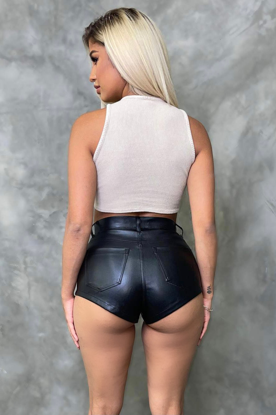 All Night Leather Shorts