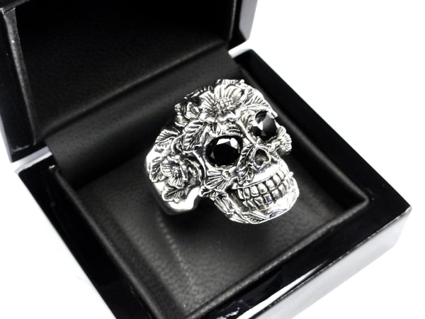 diamond skull ring mens