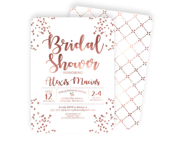 Dusty Blue Floral Rose Gold Wedding Invitation Zazzle Com