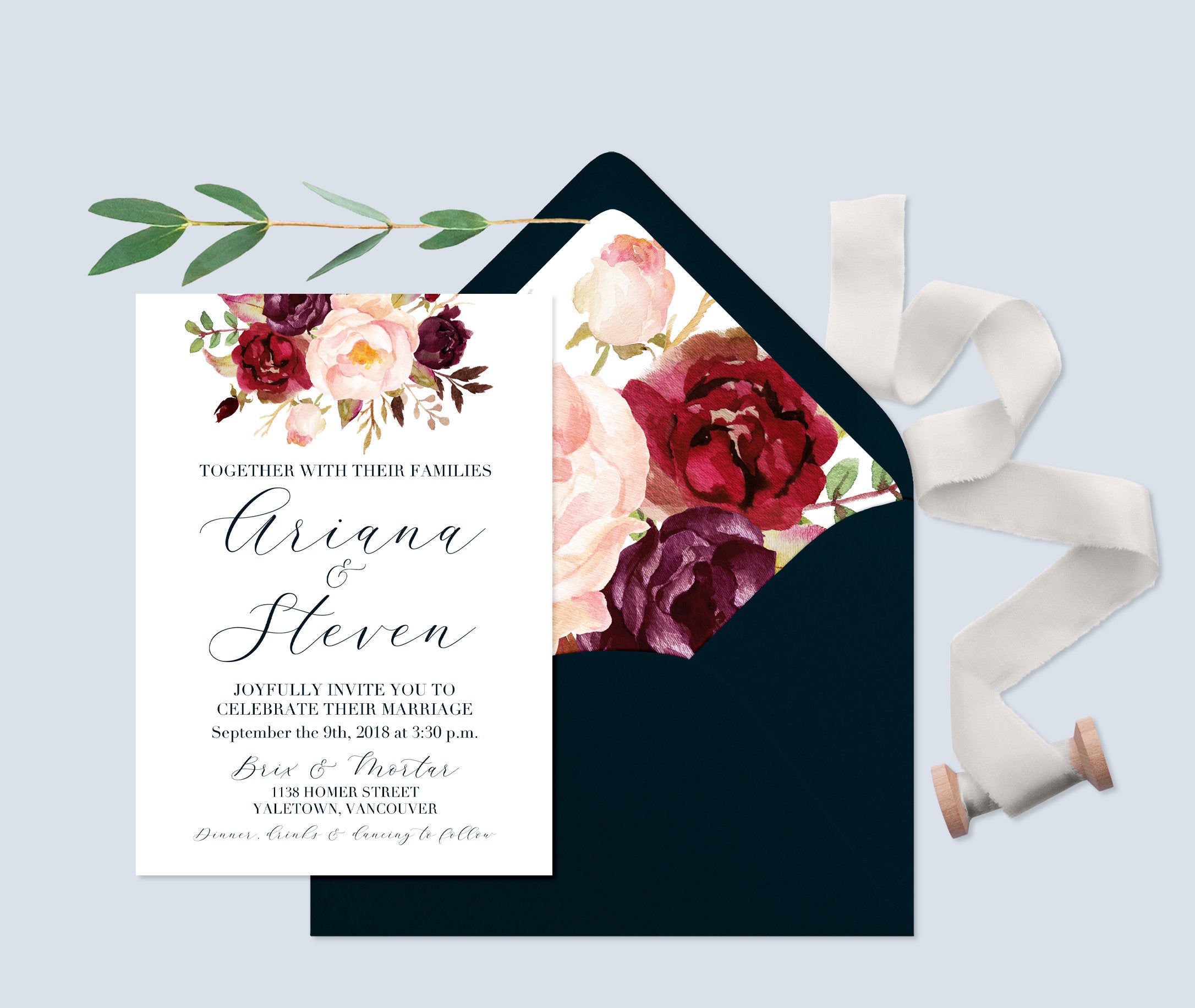 fall wedding invitations