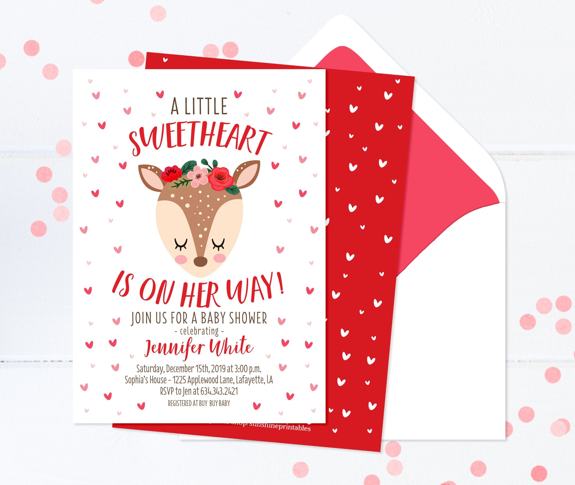 valentines baby shower invitations