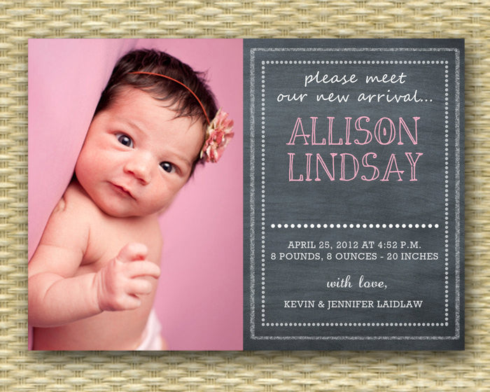 custom birth announcement