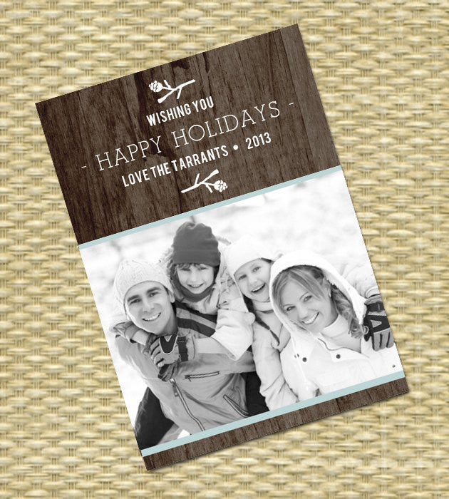 free photo christmas card templates with wood grain